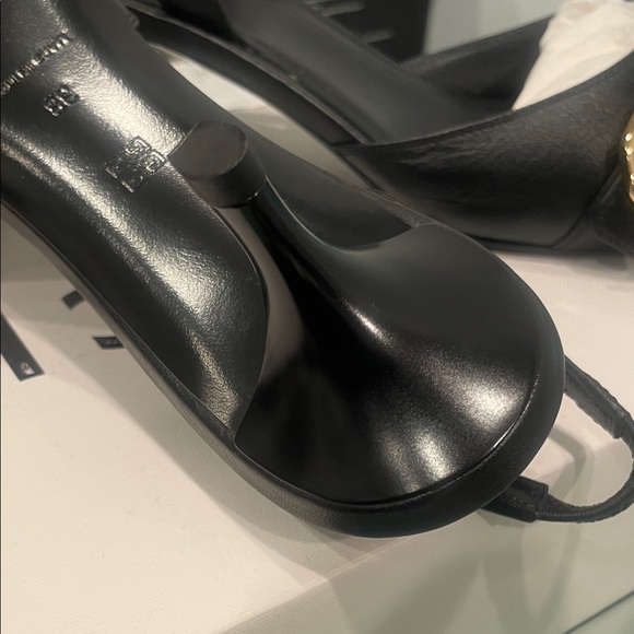 GIVENCHY Black Leather Slingback Heels . NWB SZ 38 - Picture 7 of 9